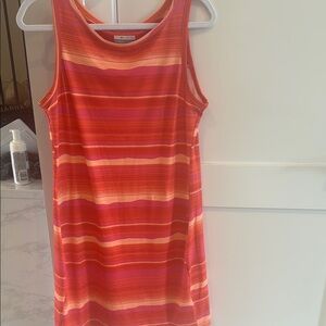 Striped Pink and Orange Dress